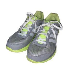 Adidas Running Shoes Neon Yellow White Grey Workout Sneakers Size 7.5 US Women’s